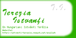 terezia istvanfi business card